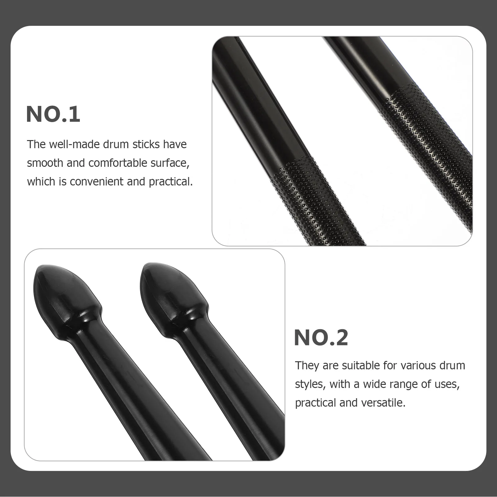 3 Pairs Nylon Drum Stick Well-balanced Drumsticks Percussion Tool Musical Instrument Black
3 Pairs Nylon Drum Stick Well-balanced Drumsticks Percussion Tool Musical Instrument Black