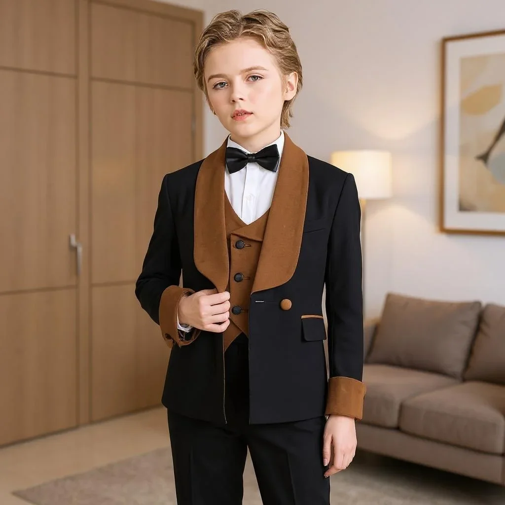 Boy's Suit for Flower Tuxedo 3 Pieces Set Jacket with Pants Vest Child Formal Wedding Kids Handsome Runway Host Piano Suit
Boy's Suit for Flower Tuxedo 3 Pieces Set Jacket with Pants Vest Child Formal Wedding Kids Handsome Runway Host Piano Suit