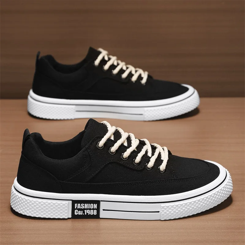 Men's Canvas Shoes Summer Soft Bottom Anti-Slip Black Versatile Board Shoes Breathable Casual Lightweight Sporty Trendy Footwear
Men's Canvas Shoes Summer Soft Bottom Anti-Slip Black Versatile Board Shoes Breathable Casual Lightweight Sporty Trendy Footwear