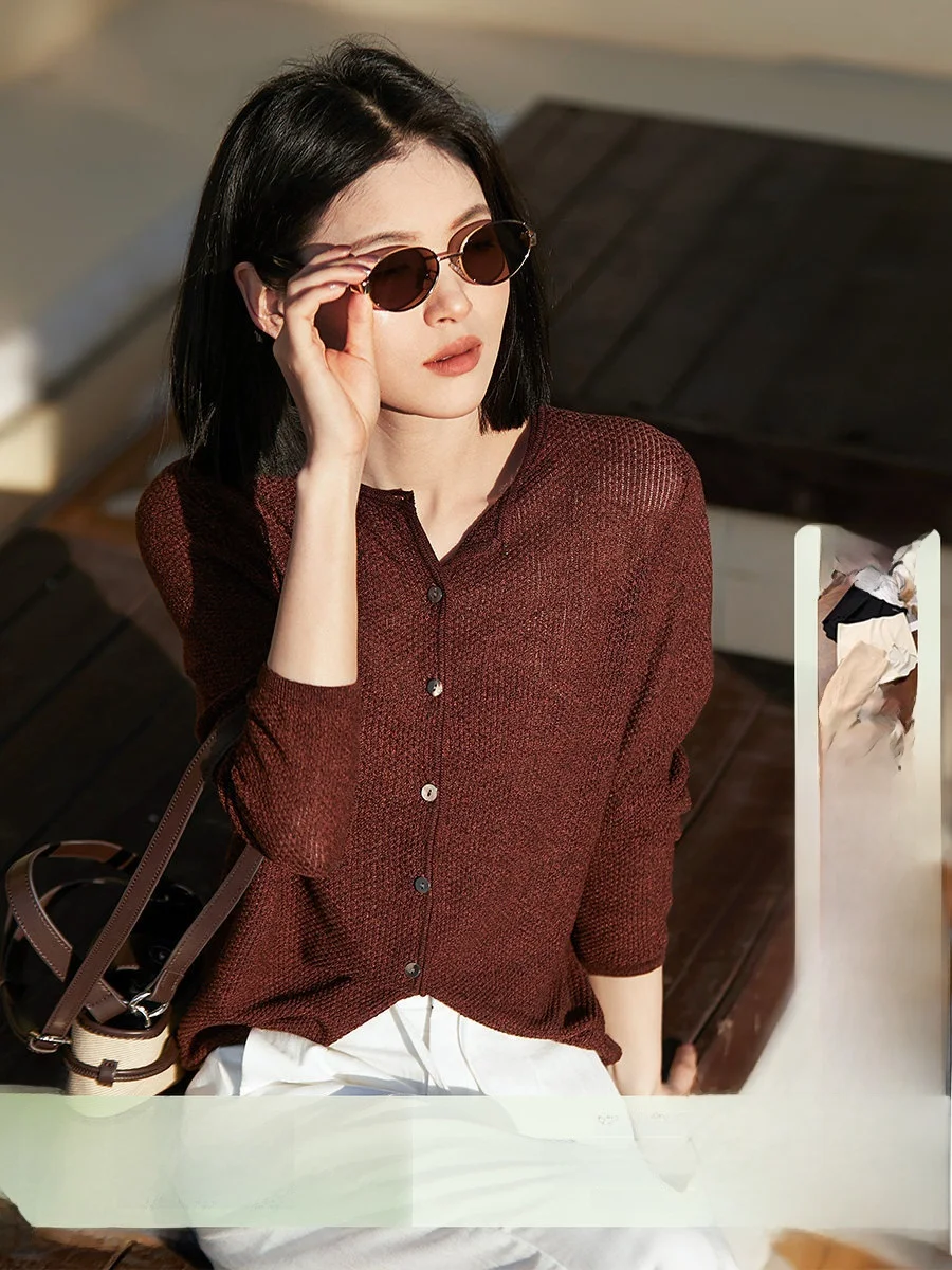 Xhange Flax Lyocell Triacetate Knitted Open Cardigan Comfortable Breathable Autumn Spring Women's Casual Soft Regular Fit Top
Xhange Flax Lyocell Triacetate Knitted Open Cardigan Comfortable Breathable Autumn Spring Women's Casual Soft Regular Fit Top
