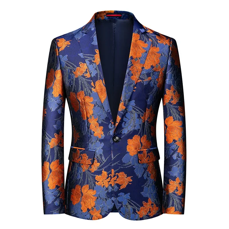 Men's Fashion Colorful Personalized Stage Performance Suit Maple Leaf Print Business Casual Small Suit Men
Men's Fashion Colorful Personalized Stage Performance Suit Maple Leaf Print Business Casual Small Suit Men