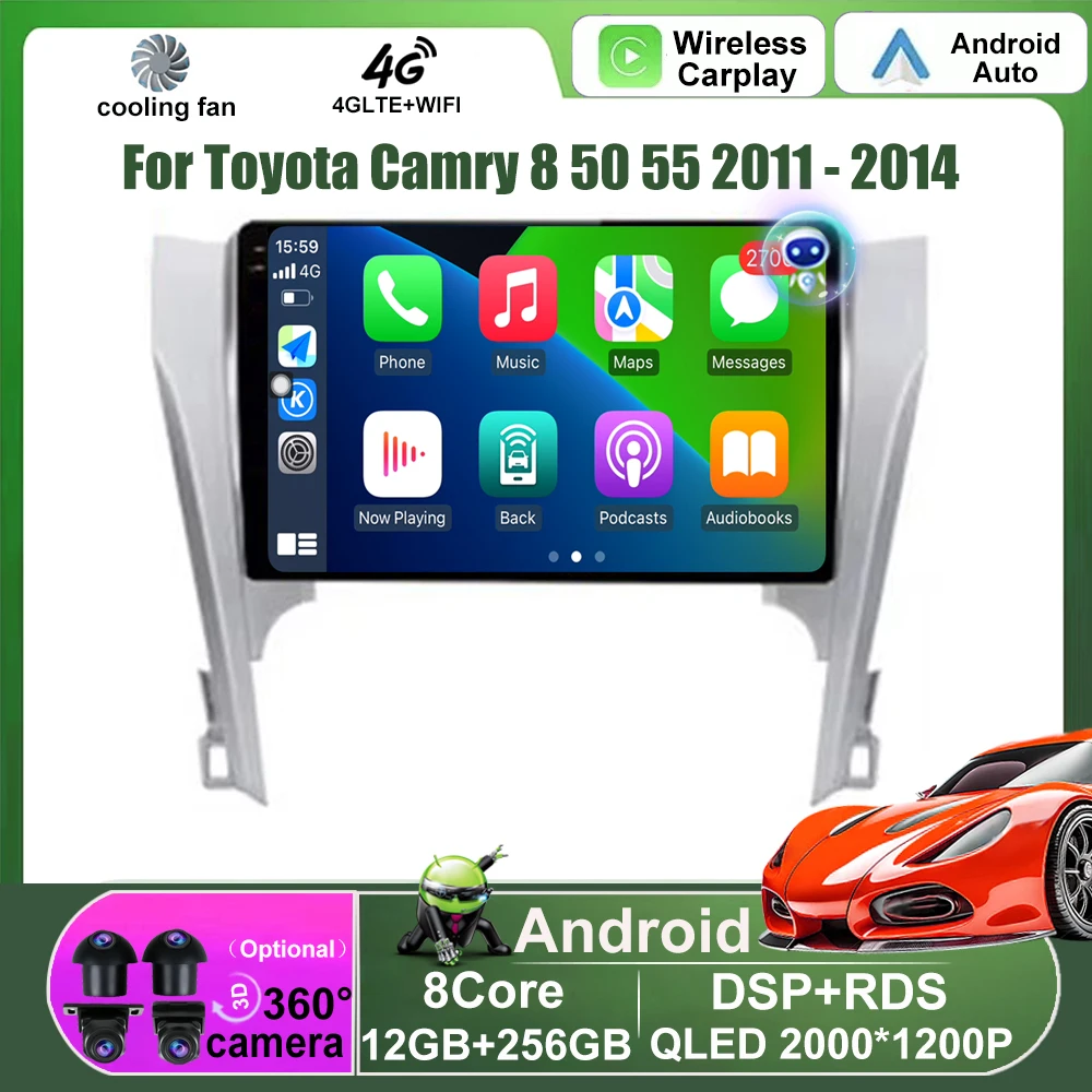 Androi Auto For Toyota Camry 8 50 55 2011- 2014 Car Radio Multimedia Stereo Player GPS Navigation Wireless Carplay BT DSP 9 Inch
Androi Auto For Toyota Camry 8 50 55 2011- 2014 Car Radio Multimedia Stereo Player GPS Navigation Wireless Carplay BT DSP 9 Inch