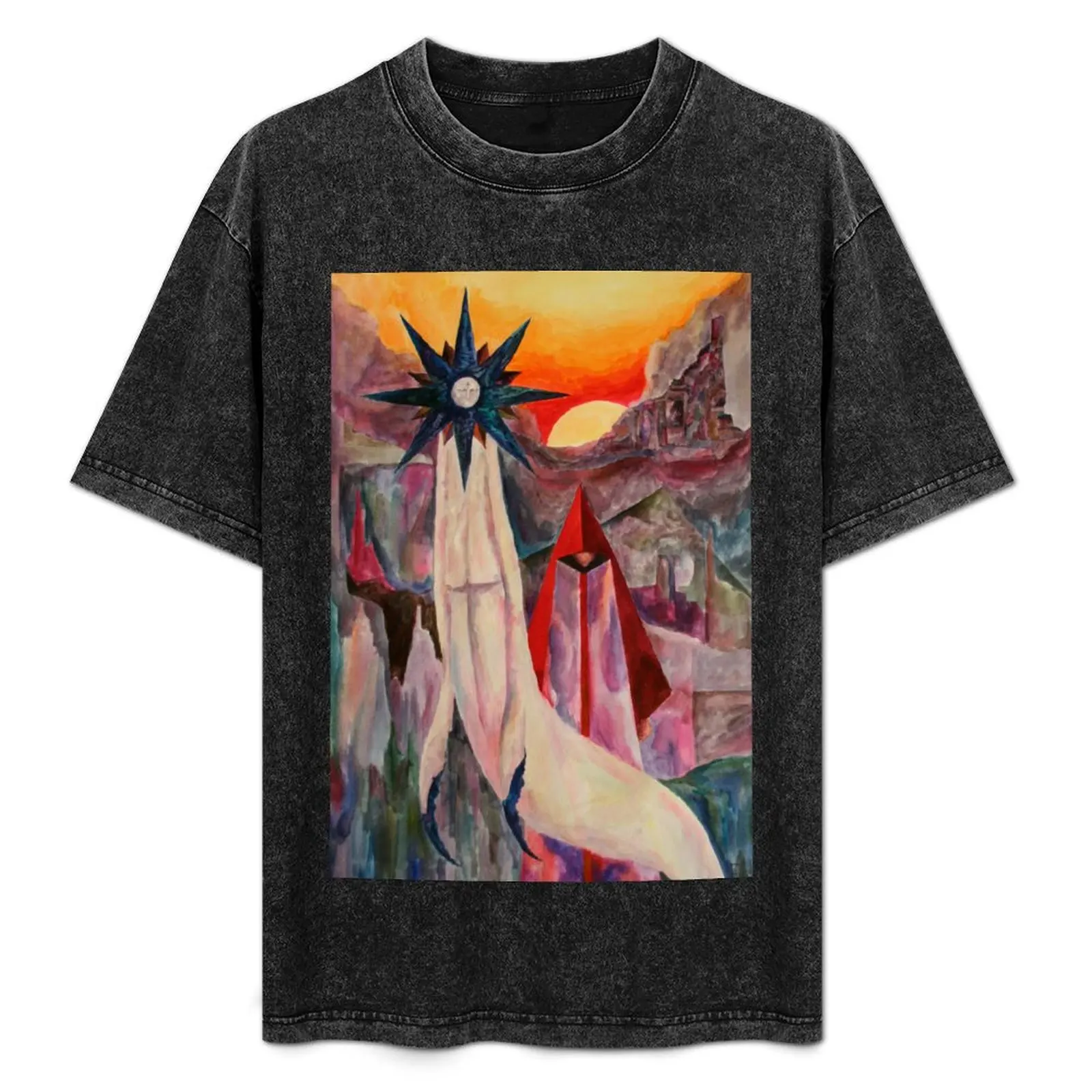 City of the Sun - Abstract Watercolor Painting by Frank Heiler T-Shirt Plus Size Short Sleeve T-Shirt
City of the Sun - Abstract Watercolor Painting by Frank Heiler T-Shirt Plus Size Short Sleeve T-Shirt