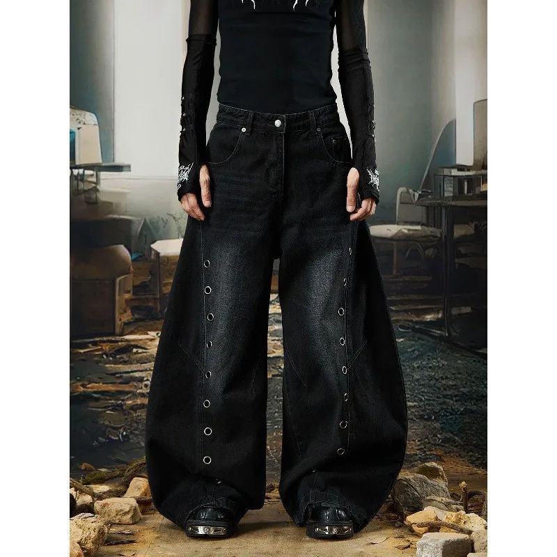 k Sle Metal Ring Hollow Design Men's Jeans Casual Loose Wide Leg Knife Pants Street Faion Straight Tube Large Size
k Sle Metal Ring Hollow Design Men's Jeans Casual Loose Wide Leg Knife Pants Street Faion Straight Tube Large Size
