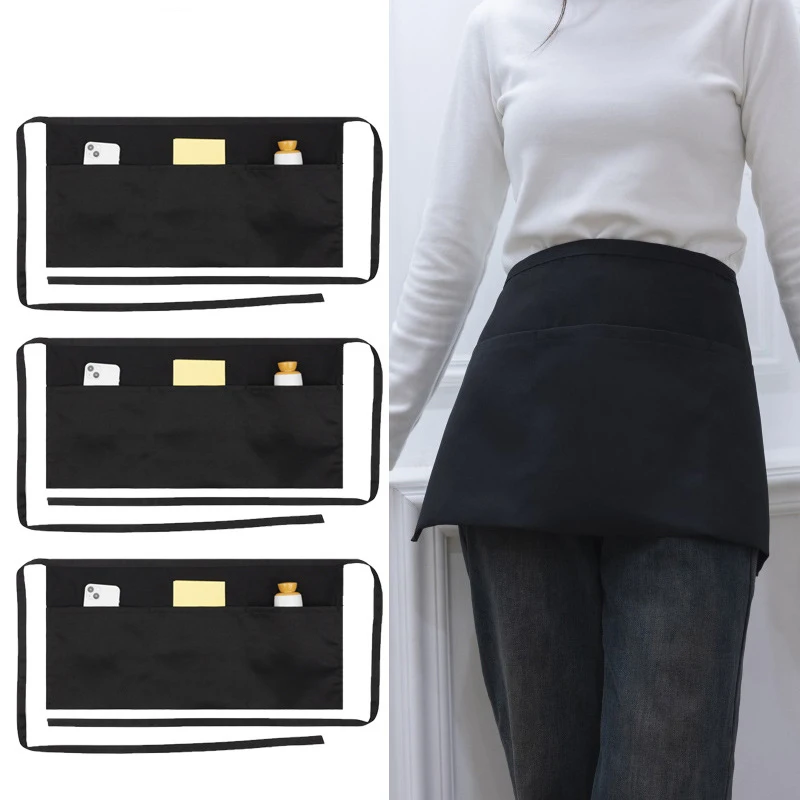 Waiter Half Apron Unisex Short Half Waist Apron With Pockets Waterproof Anti-fouling Restaurant Hotel Kitchen Work Black Apron
Waiter Half Apron Unisex Short Half Waist Apron With Pockets Waterproof Anti-fouling Restaurant Hotel Kitchen Work Black Apron