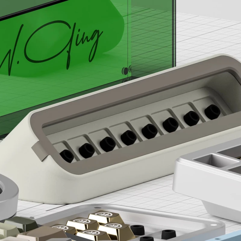 Cain9 Personalized Keycap Storage Cabin Dustproof Magnetic Absorption Box 3D Printed Keycap Display Box Desktop Decoration Gift