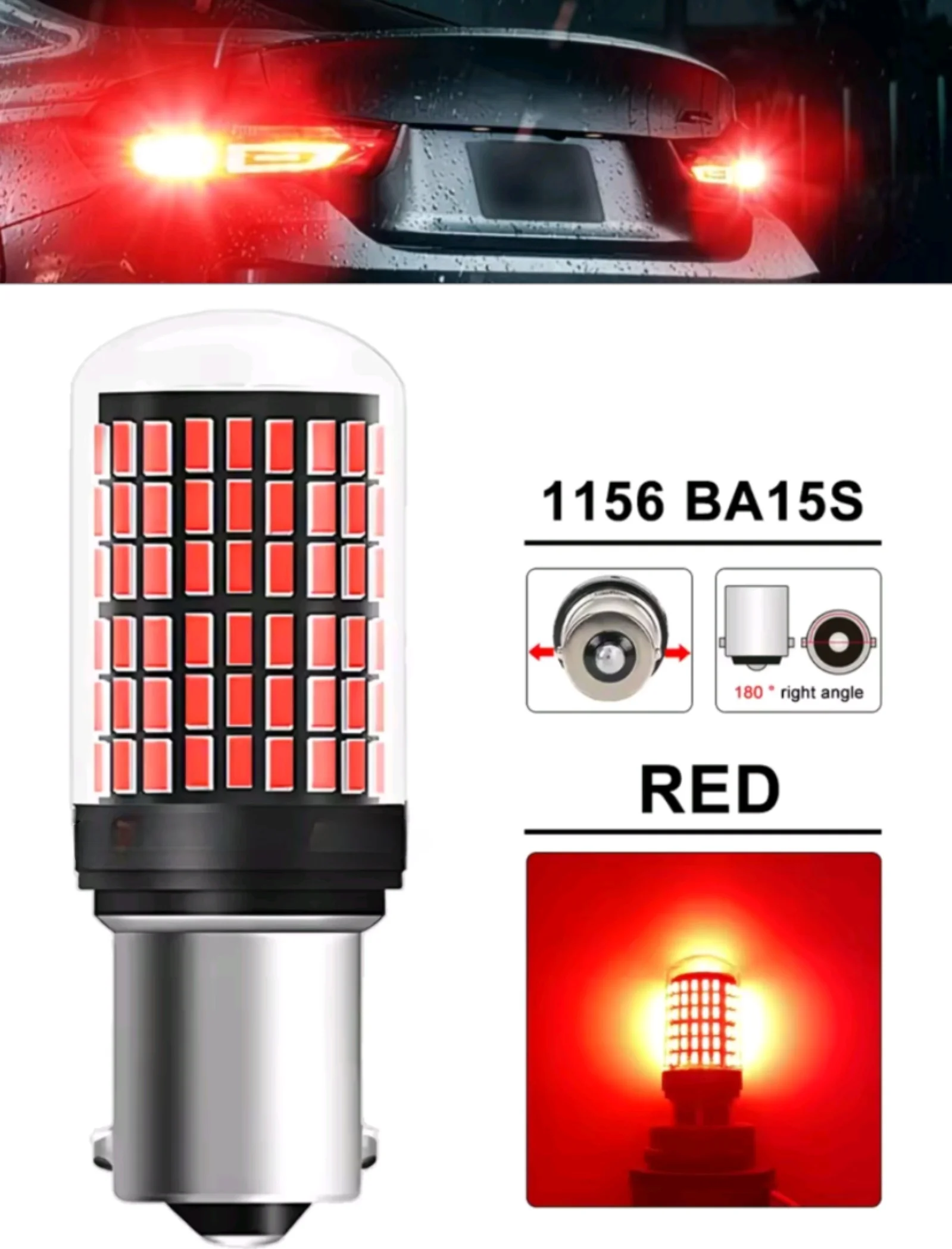2x 1156 144 RED CANBUS ERROR FREE SMD LED P21W Стоп-сигналы, задние фонари, фонари заднего хода
2x 1156 144 RED CANBUS ERROR FREE SMD LED P21W Стоп-сигналы, задние фонари, фонари заднего хода
