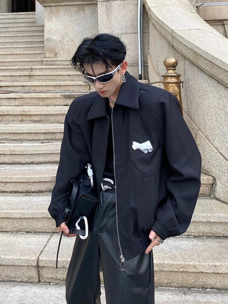 Мужская свободная куртка с подплечниками, простая, стильная, модная верхняя одежда с металлическим декором, не требует глажки, из смесового хлопка
Мужская свободная куртка с подплечниками, простая, стильная, модная верхняя одежда с металлическим декором, не требует глажки, из смесового хлопка