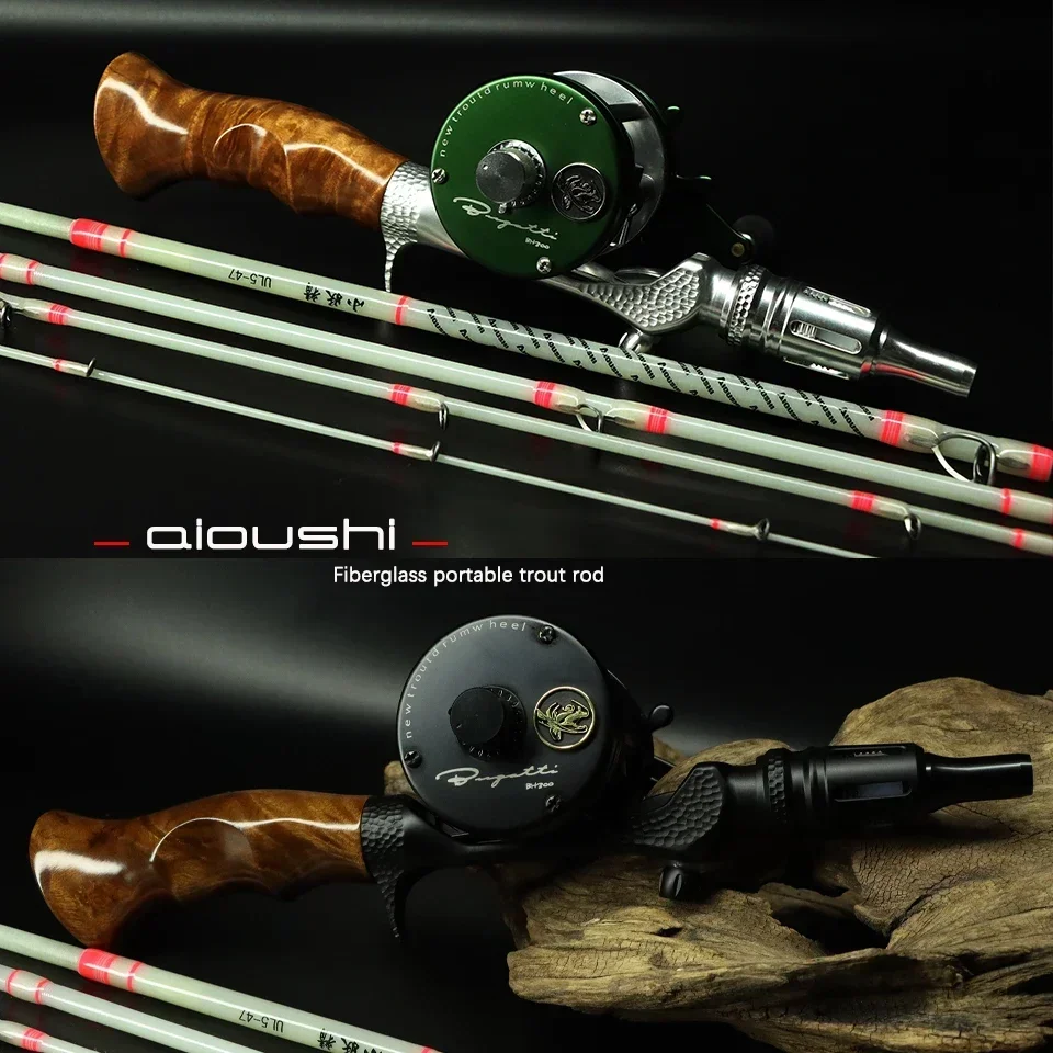 Aioushi Very short multi-section portable travel fiberglass trout rod Fuji A ring
Aioushi Very short multi-section portable travel fiberglass trout rod Fuji A ring