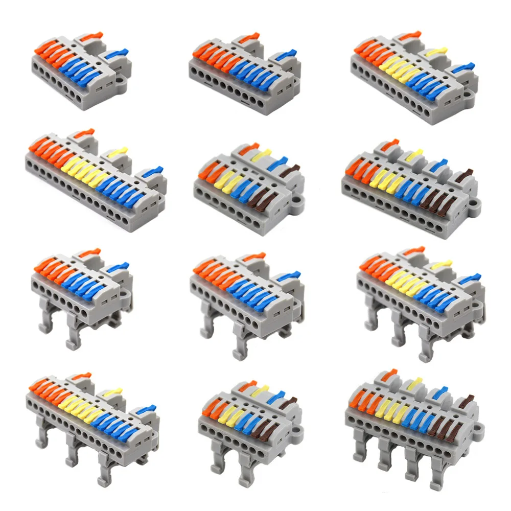 Electrical Cable Terminals Blocks Wire Connector Universal Quick Conductor Splitter Push-in LED Tool Mountable Rail Junction Box
Electrical Cable Terminals Blocks Wire Connector Universal Quick Conductor Splitter Push-in LED Tool Mountable Rail Junction Box