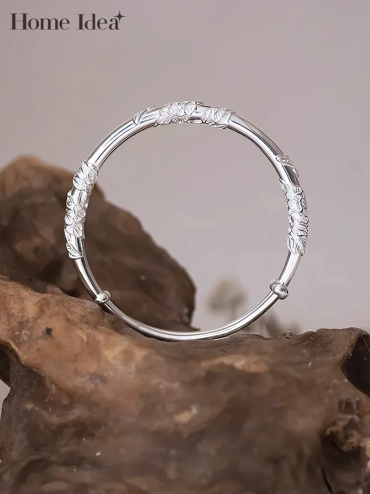 High Quality Women Elegant Floral Carving 999 Silver Bracelet Birthday Sterling Silver Bangles Jewelry Push Pull Adjustable
High Quality Women Elegant Floral Carving 999 Silver Bracelet Birthday Sterling Silver Bangles Jewelry Push Pull Adjustable