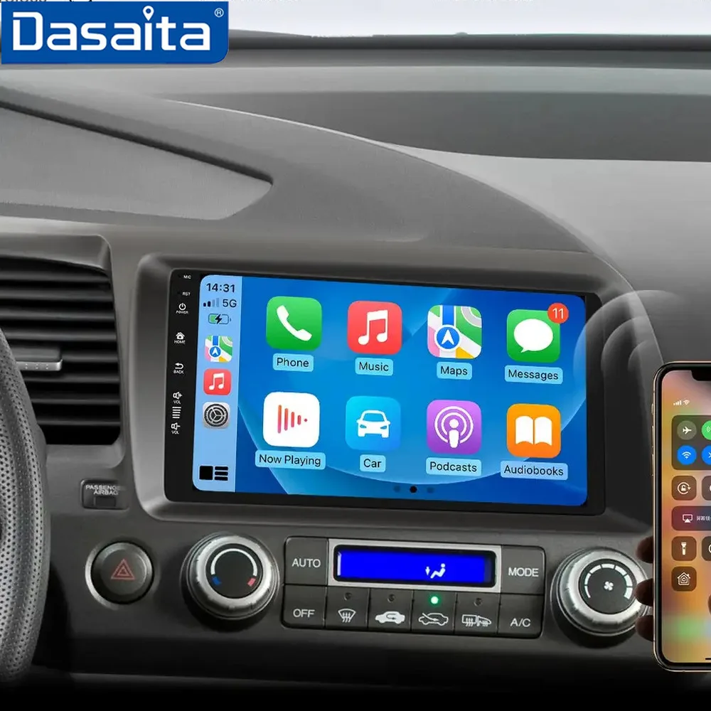 Dasaita G12 for Honda Civic 2007-2011 LHD Qualcomm 665 9" QLED Screen Wireless Carplay Android Auto Radio Multimedia Car Stereo
Dasaita G12 for Honda Civic 2007-2011 LHD Qualcomm 665 9" QLED Screen Wireless Carplay Android Auto Radio Multimedia Car Stereo