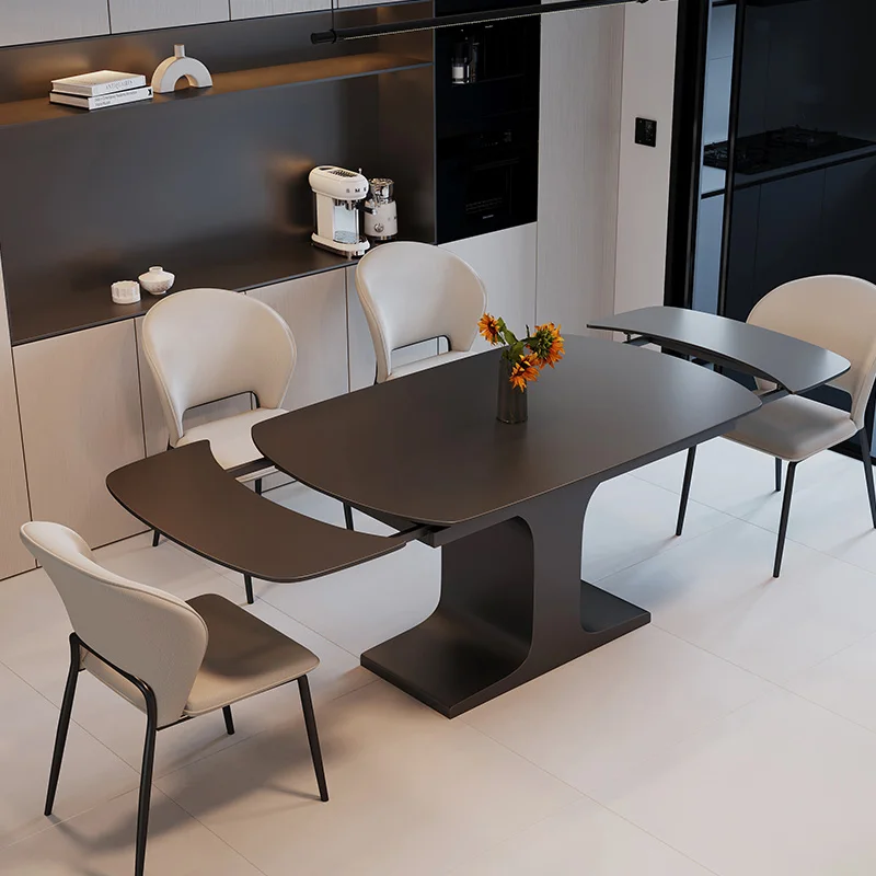 Italian minimalist rock slab dining table and chair combination modern minimalist household rectangular dining table light luxur
Italian minimalist rock slab dining table and chair combination modern minimalist household rectangular dining table light luxur