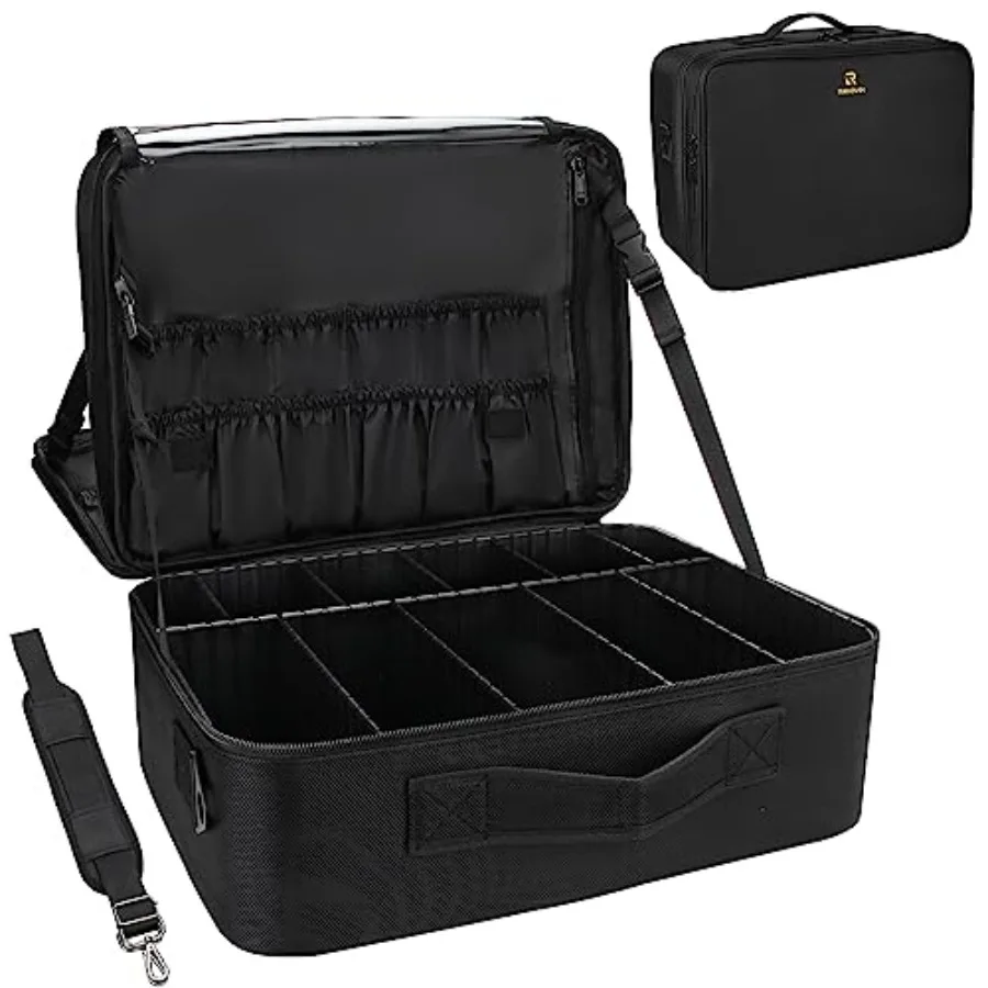Makeup Case with Plastic Dividers Washable and Easy to Clean, Travel Makeup Train Case Professional Makeup Artist Bag Portable
Makeup Case with Plastic Dividers Washable and Easy to Clean, Travel Makeup Train Case Professional Makeup Artist Bag Portable