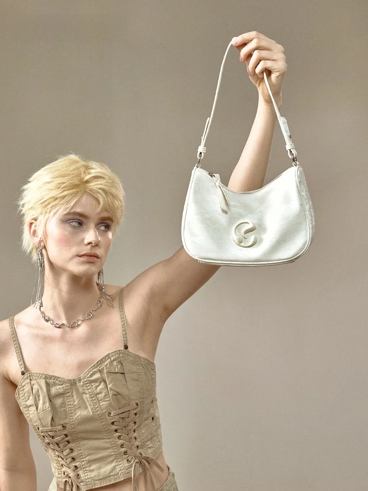 JACD White Women's Underarm Bag 2026 New Summer Luxury Minimalist Single Shoulder Crossbody Bag Soft PU Leather Pure Color
JACD White Women's Underarm Bag 2026 New Summer Luxury Minimalist Single Shoulder Crossbody Bag Soft PU Leather Pure Color