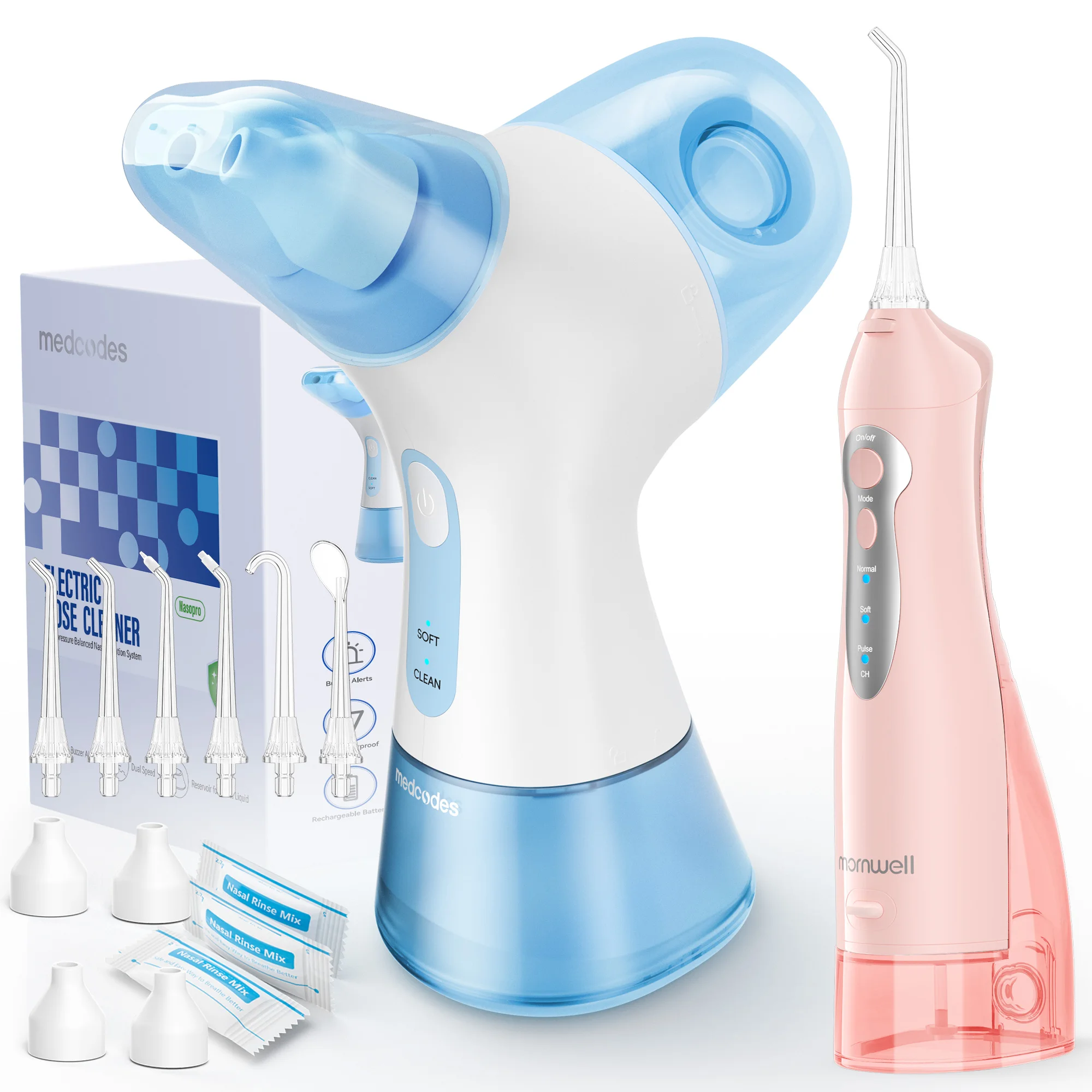 Dual Power Nasal And Dental Irrigator Care Combination, Nasal Irrigation And Sinus Decongestant Relief System, Dental Care
Dual Power Nasal And Dental Irrigator Care Combination, Nasal Irrigation And Sinus Decongestant Relief System, Dental Care