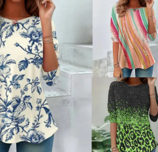 2025 New Printed Ladies Fashion Round Neck Long Sleeve T-shirt Top Spring and Autumn
2025 New Printed Ladies Fashion Round Neck Long Sleeve T-shirt Top Spring and Autumn