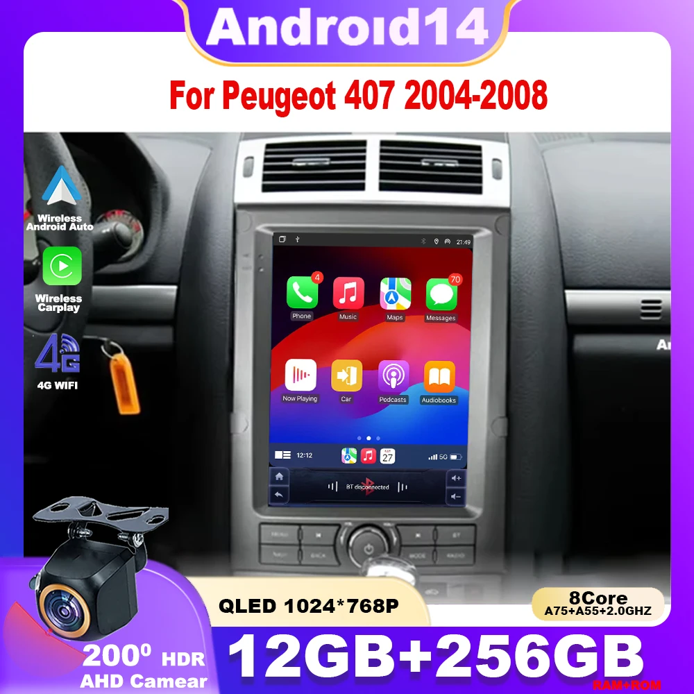 9.7 inch For Peugeot 407 2004-2011 Tesla style Android 14 Car Radio 4G LET Wireless CarPlay Stereo Multimedia Player GPS
9.7 inch For Peugeot 407 2004-2011 Tesla style Android 14 Car Radio 4G LET Wireless CarPlay Stereo Multimedia Player GPS