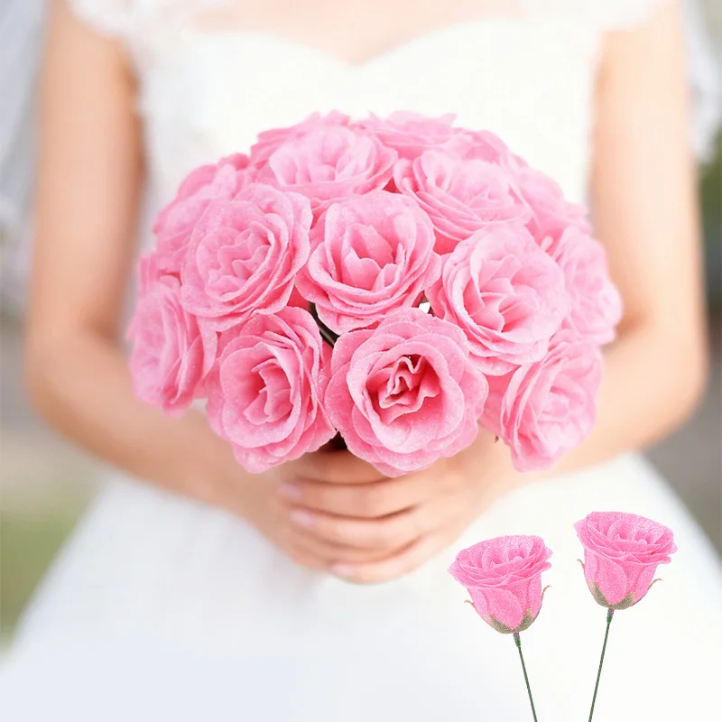 5/10Pcs Glitter Artificial Rose Flower Bouquet for Wedding Bridal Decoration Valentines Day Gift Birthday Baby Shower Home Decor
5/10Pcs Glitter Artificial Rose Flower Bouquet for Wedding Bridal Decoration Valentines Day Gift Birthday Baby Shower Home Decor