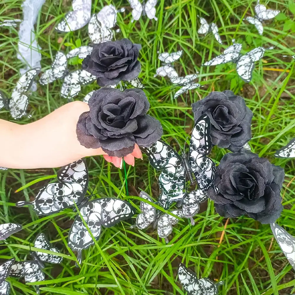 1 Set Halloween Garden Stake With Butterflies Black Roses Holiday Parties Outdoor Halloween Decoration Landscaping Accessories
1 Set Halloween Garden Stake With Butterflies Black Roses Holiday Parties Outdoor Halloween Decoration Landscaping Accessories