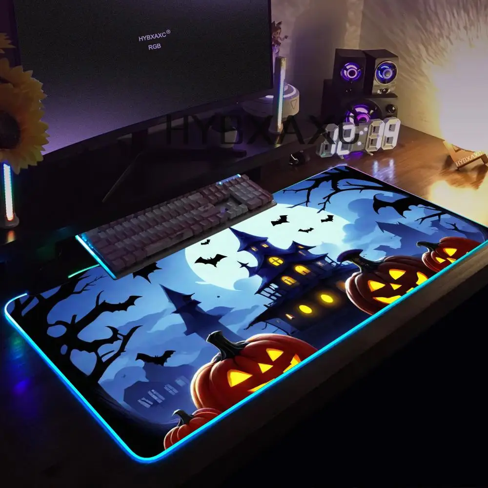 Коврик для мыши в стиле Хэллоуин с разъемом Джек-о-фонариком, RGB, игровой коврик для мыши, Настольный коврик для HD-геймеров, большой женский размер XXL, коврики для мыши, компьютерный ковер для ПК
Коврик для мыши в стиле Хэллоуин с разъемом Джек-о-фонариком, RGB, игровой коврик для мыши, Настольный коврик для HD-геймеров, большой женский размер XXL, коврики для мыши, компьютерный ковер для ПК