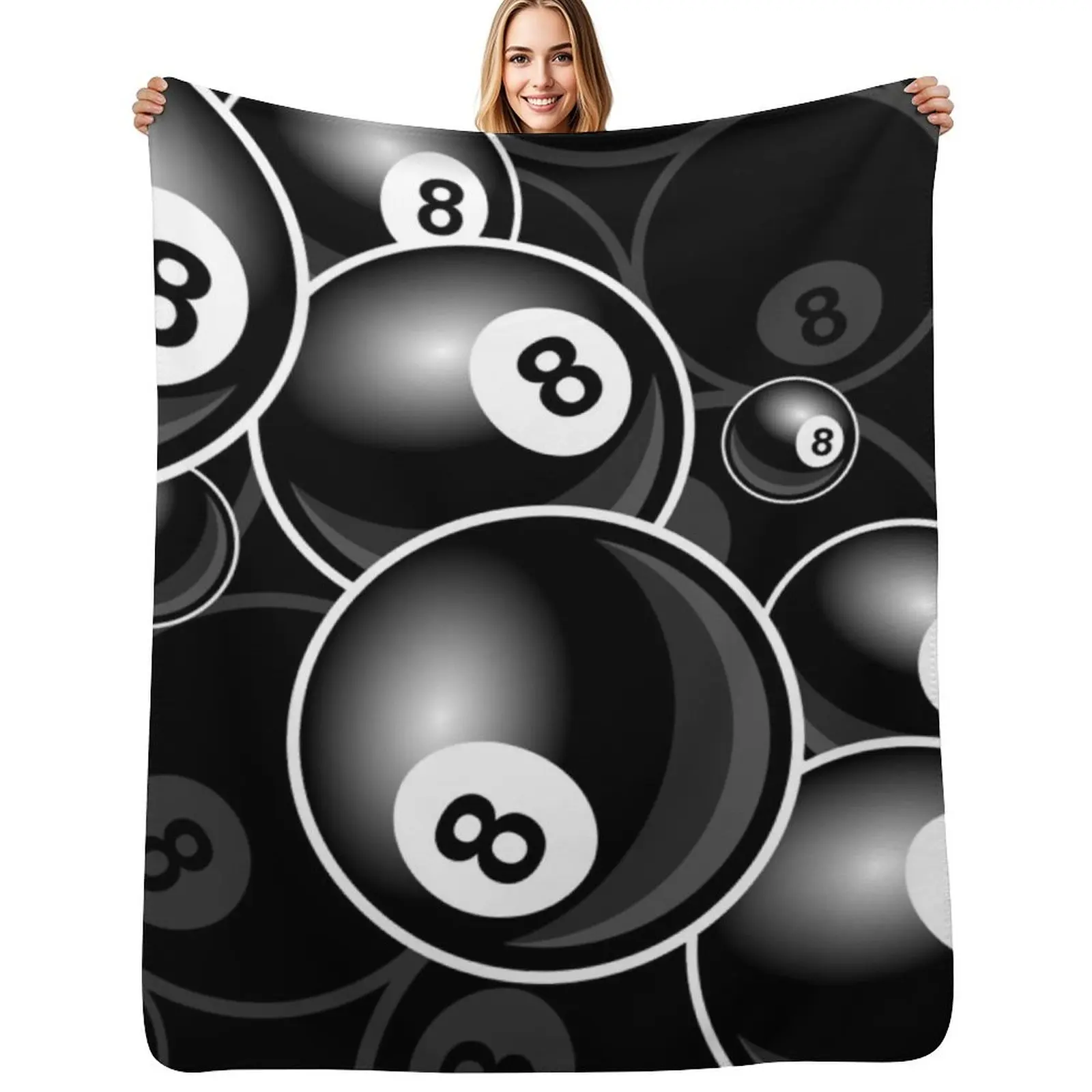 Billiards Black 8 Ball 8-Ball black and white Throw Blanket Reusable Durable Soft Blanket for All Seasons
Billiards Black 8 Ball 8-Ball black and white Throw Blanket Reusable Durable Soft Blanket for All Seasons