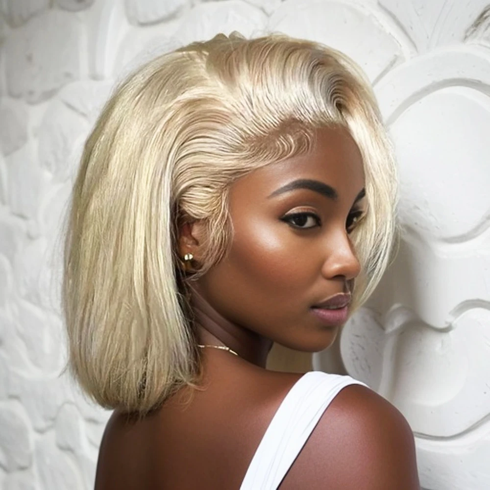 613 Blonde Short Bob Wig Transparent Lace Front Human Hair Wigs Straight 13X4 Colored Lace Frontal Wig
613 Blonde Short Bob Wig Transparent Lace Front Human Hair Wigs Straight 13X4 Colored Lace Frontal Wig