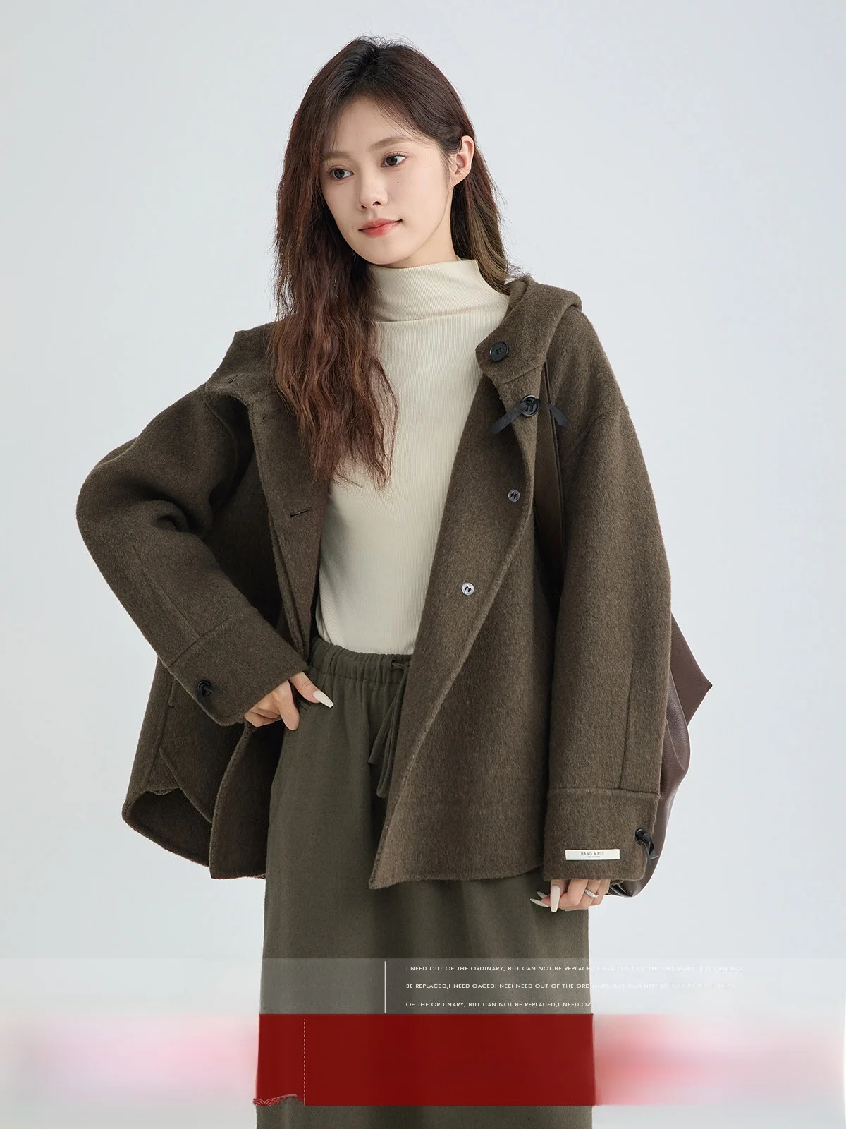 MoZa Coffee ort двустороннее пальто-камерер со шляпой для женщин, зимнее новое шерстяное пальто Simple Sle Long Sve Pure...
MoZa Coffee ort двустороннее пальто-камерер со шляпой для женщин, зимнее новое шерстяное пальто Simple Sle Long Sve Pure...