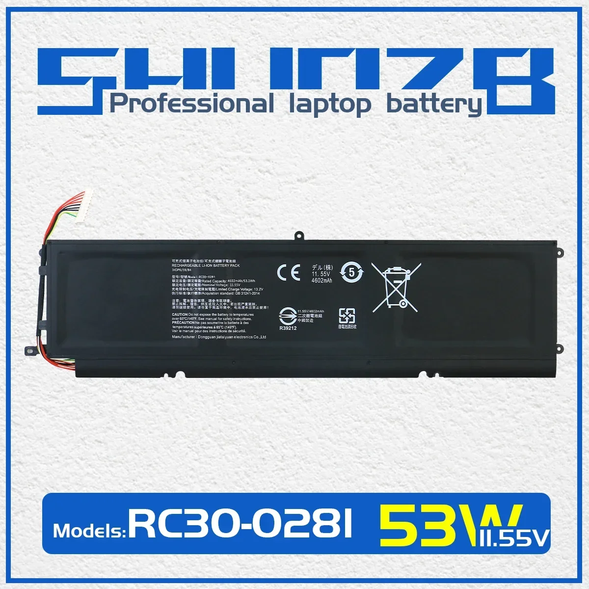 SHUOZB RC30-0281 Laptop Battery For Razer Blade Stealth 13 2018 2019 Max-Q RZ09-03101 RZ09-03102E52-R3U1 RZ09-02812E71 11.55V
SHUOZB RC30-0281 Laptop Battery For Razer Blade Stealth 13 2018 2019 Max-Q RZ09-03101 RZ09-03102E52-R3U1 RZ09-02812E71 11.55V