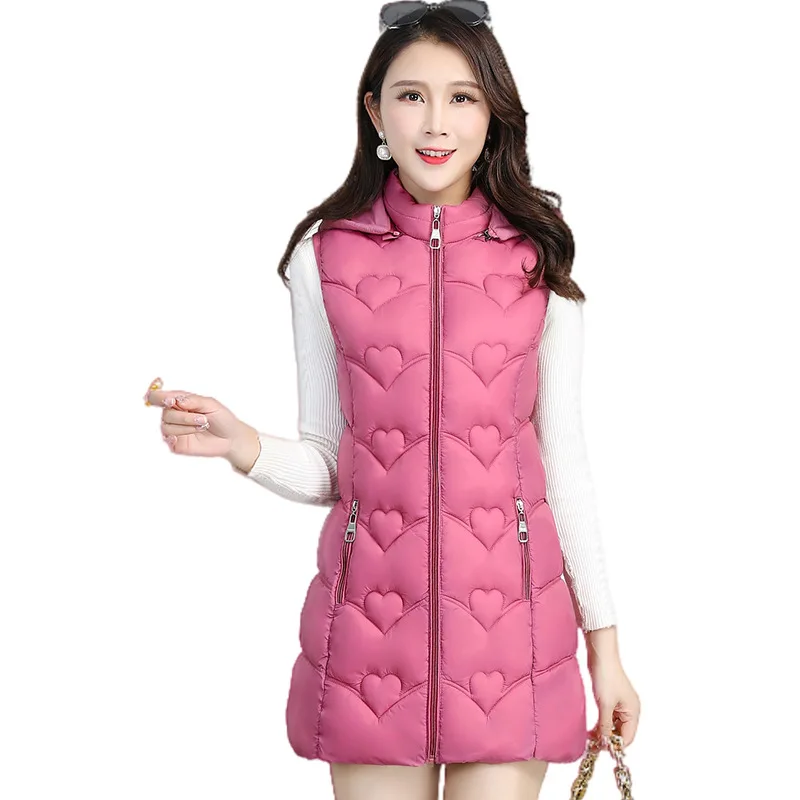 Women's Sleeveless Vest Midi Down Cotton Jacket Hooded Padded 6XL Females 2022 Ladies Fashion Casual Winter Waistcoat
Women's Sleeveless Vest Midi Down Cotton Jacket Hooded Padded 6XL Females 2022 Ladies Fashion Casual Winter Waistcoat