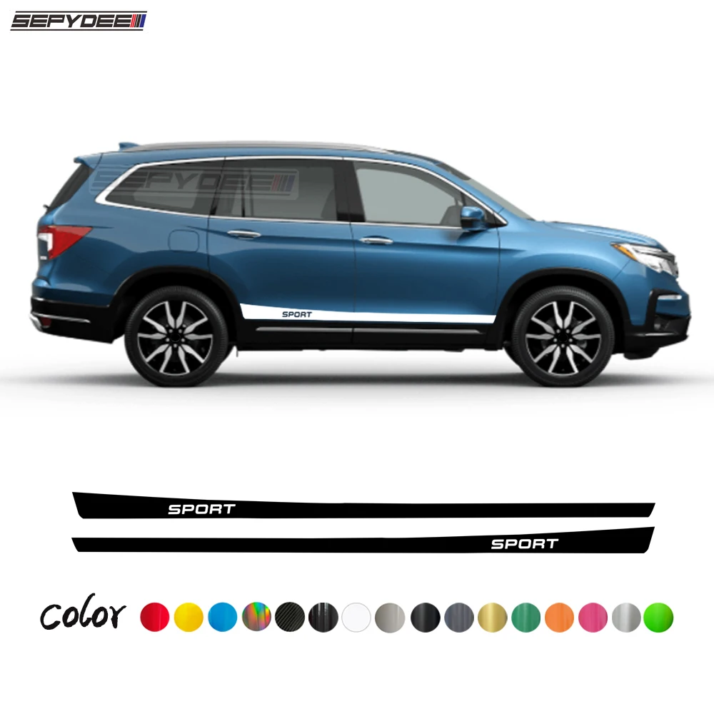 2Pcs Racing Sport Car Door Side Stickers for Honda Pilot Auto Body Long Stripes Decor Vinyl Film Decals Car Tuning Accessories
2Pcs Racing Sport Car Door Side Stickers for Honda Pilot Auto Body Long Stripes Decor Vinyl Film Decals Car Tuning Accessories