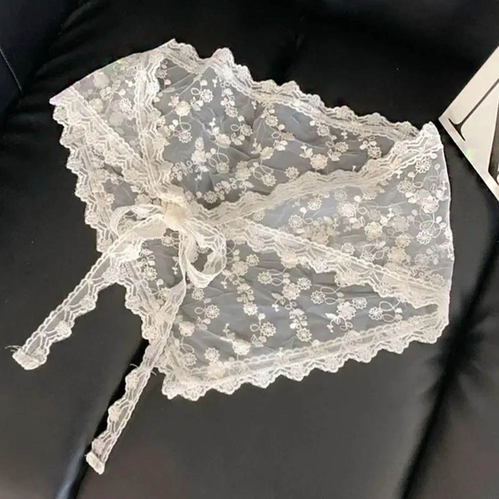 Floral Printed Lace Triangle Scarf Embroidered Wraps Skirt Curtain Countryside Style Thin Embroidered Flower Scarves Ladies
Floral Printed Lace Triangle Scarf Embroidered Wraps Skirt Curtain Countryside Style Thin Embroidered Flower Scarves Ladies