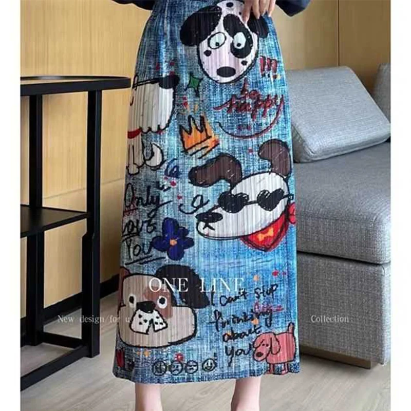 Female Temperament Printing Cartoon High Waist A-line Skirt Summer Women Clothes Fashionable Pleated Elastic Waist Pleated Skirt
Female Temperament Printing Cartoon High Waist A-line Skirt Summer Women Clothes Fashionable Pleated Elastic Waist Pleated Skirt