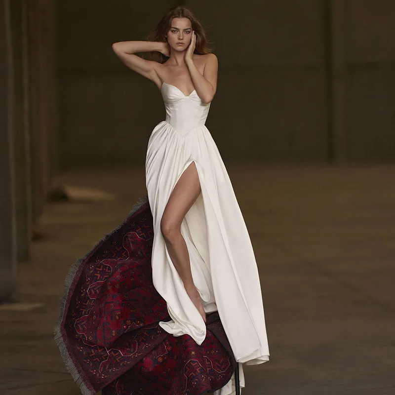 Eightree White A-Line Wedding Dresses Simple Sweetheart Side Slit Bridal Dress Women Evening Wedding Ball Prom Gowns Customized
Eightree White A-Line Wedding Dresses Simple Sweetheart Side Slit Bridal Dress Women Evening Wedding Ball Prom Gowns Customized