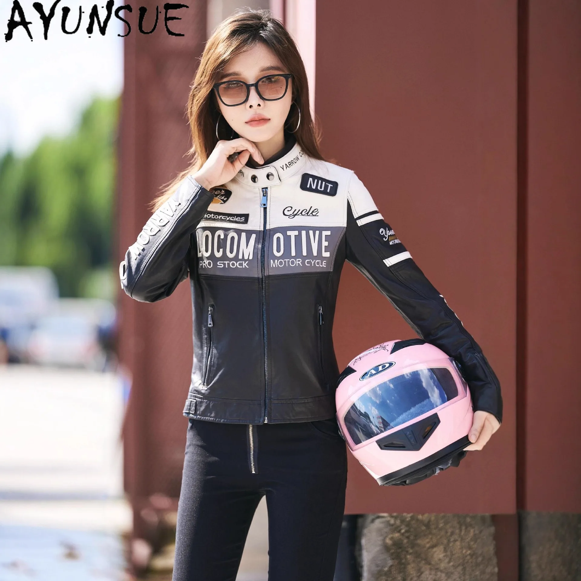 AYUNSUE 100% Real Leather Jacket Woman Autumn Clothes Natural Sheepskin Motocycle Coat Women Fashion Slim Fit Casaco Feminino
AYUNSUE 100% Real Leather Jacket Woman Autumn Clothes Natural Sheepskin Motocycle Coat Women Fashion Slim Fit Casaco Feminino