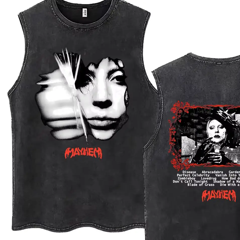 Lady Gaga The Mayhem Ball Tour 2026 Vintage Washed Tank Tops Men Women Fashion High Quality Sleeveless T-shirt Unisex Streetwear
Lady Gaga The Mayhem Ball Tour 2026 Vintage Washed Tank Tops Men Women Fashion High Quality Sleeveless T-shirt Unisex Streetwear