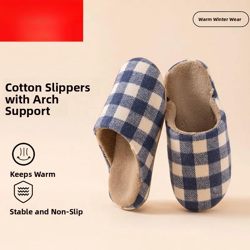 Warm Indoor Cotton Slippers for Men And Women Couple Plush Slippers Anti-Slip Home Comfortable Slippers Korean Style Grid Pat...
Warm Indoor Cotton Slippers for Men And Women Couple Plush Slippers Anti-Slip Home Comfortable Slippers Korean Style Grid Pat...
