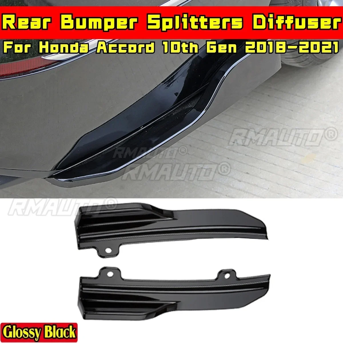 Accord Bumper Splitters Glossy Black Rear Bumper Splitters Diffuser Body Kit For Honda Accord 10th Gen 2018-2021 Car Accessories
Accord Bumper Splitters Glossy Black Rear Bumper Splitters Diffuser Body Kit For Honda Accord 10th Gen 2018-2021 Car Accessories