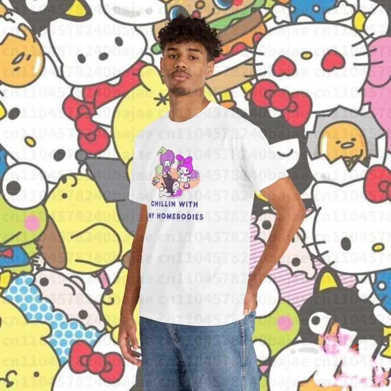 2025-26 Summer Sanrio Cute Cartoon Pattern 100% Cotton Printed T-shirt Fashion Casual Comfortable Breathable Men's Clothing
2025-26 Summer Sanrio Cute Cartoon Pattern 100% Cotton Printed T-shirt Fashion Casual Comfortable Breathable Men's Clothing