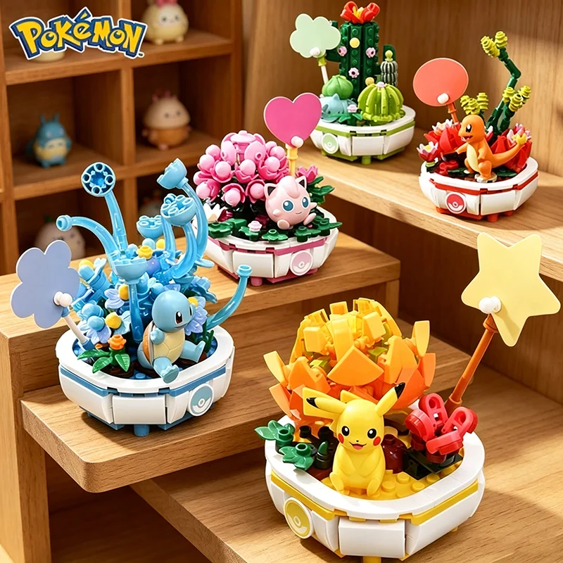 Pikachu Charmander Squirtle Model New Pokemon Building Block Toy Home Decoration Plant Potted Flower Brick Girl Toy Youths Gift
Pikachu Charmander Squirtle Model New Pokemon Building Block Toy Home Decoration Plant Potted Flower Brick Girl Toy Youths Gift