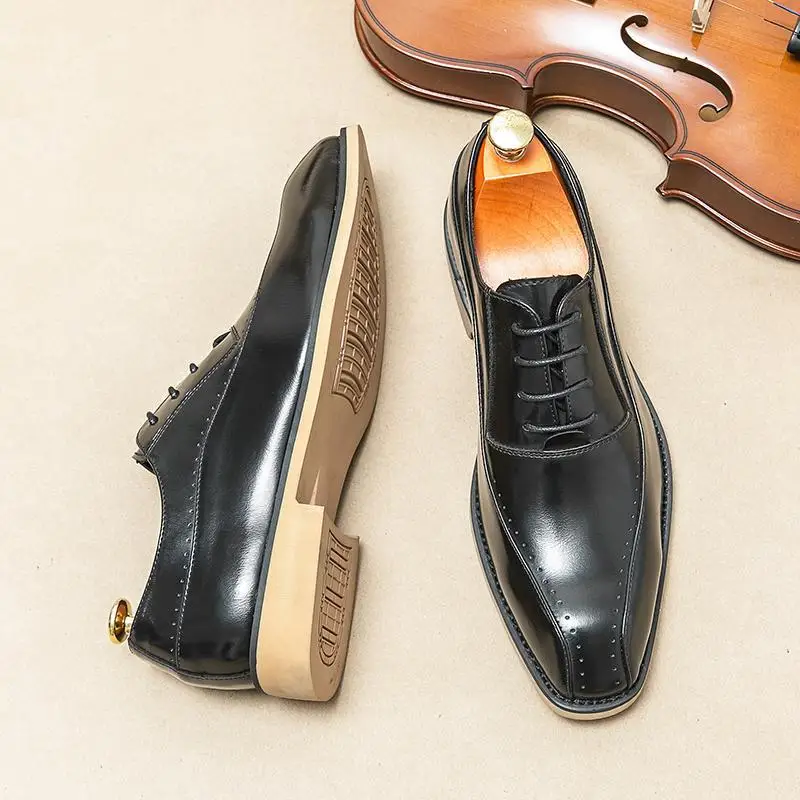 Mokasin Shoes Men's Leather Dress Shoes Fashion Derby Shoes Classic Business Casual Wedding Dress
Mokasin Shoes Men's Leather Dress Shoes Fashion Derby Shoes Classic Business Casual Wedding Dress