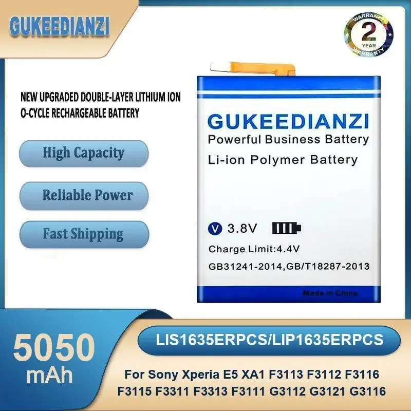LIS1635ERPCS/LIP1635ERPCS 5050 мАч аккумулятор мобильного телефона для Sony Xperia E5 XA1 F3113 F3112 F3116 F3115 F3311 F3313 F3111
LIS1635ERPCS/LIP1635ERPCS 5050 мАч аккумулятор мобильного телефона для Sony Xperia E5 XA1 F3113 F3112 F3116 F3115 F3311 F3313 F3111