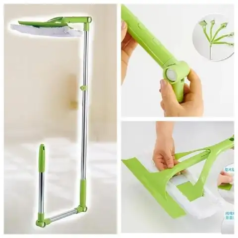 2025 New Telescopic High-rise Cleaning Glass Sponge Mop Multi Cleaner Brush Washing Dust Brush Cleaning Steel Plastic
