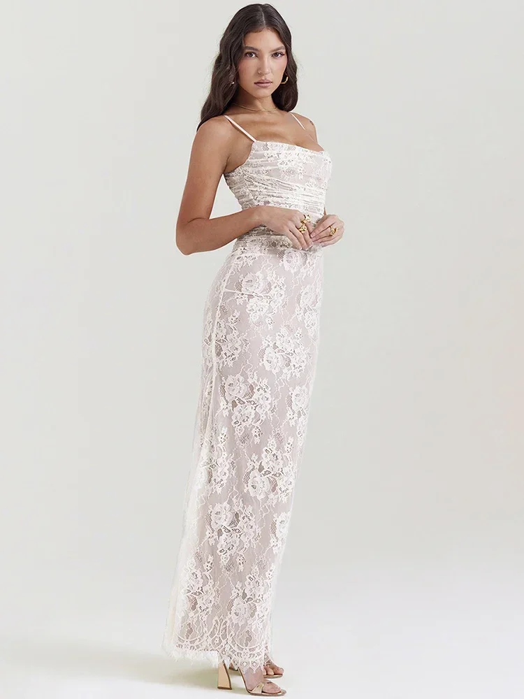 2024 Autumn New Double Layer Lace Two Piece Set Women’s White Long Sleeve Spaghetti Strap Dress Skinny Elegant Party Clubwear
2024 Autumn New Double Layer Lace Two Piece Set Women’s White Long Sleeve Spaghetti Strap Dress Skinny Elegant Party Clubwear