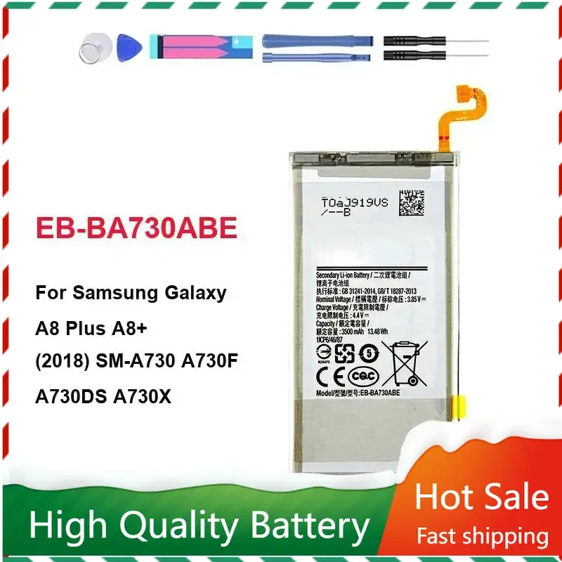 Аккумулятор EB-BA730ABE 3500 мАч для Samsung Galaxy A8 Plus A8+ (2018) SM-A730 A730F A730DS A730, портативные аккумуляторы, гарантия, трек NO
Аккумулятор EB-BA730ABE 3500 мАч для Samsung Galaxy A8 Plus A8+ (2018) SM-A730 A730F A730DS A730, портативные аккумуляторы, гарантия, трек NO