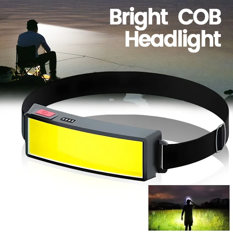 COB 180° Floodlight LED Headlamp FlashlightFlashlight 3 Modes Built-in USB Rechargeable Battery Head Lamp Hiking Camping Lamp
COB 180° Floodlight LED Headlamp FlashlightFlashlight 3 Modes Built-in USB Rechargeable Battery Head Lamp Hiking Camping Lamp