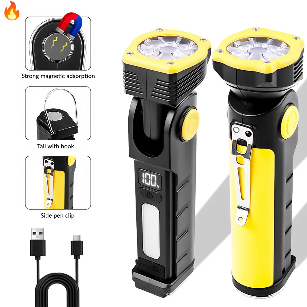 Портативный светодиодный фонарик высокой мощности, многофункциональный рабочий фонарь с вешалкой-клипсой, магнитный супер яркий фонарик для ремонта подарка
Портативный светодиодный фонарик высокой мощности, многофункциональный рабочий фонарь с вешалкой-клипсой, магнитный супер яркий фонарик для ремонта подарка