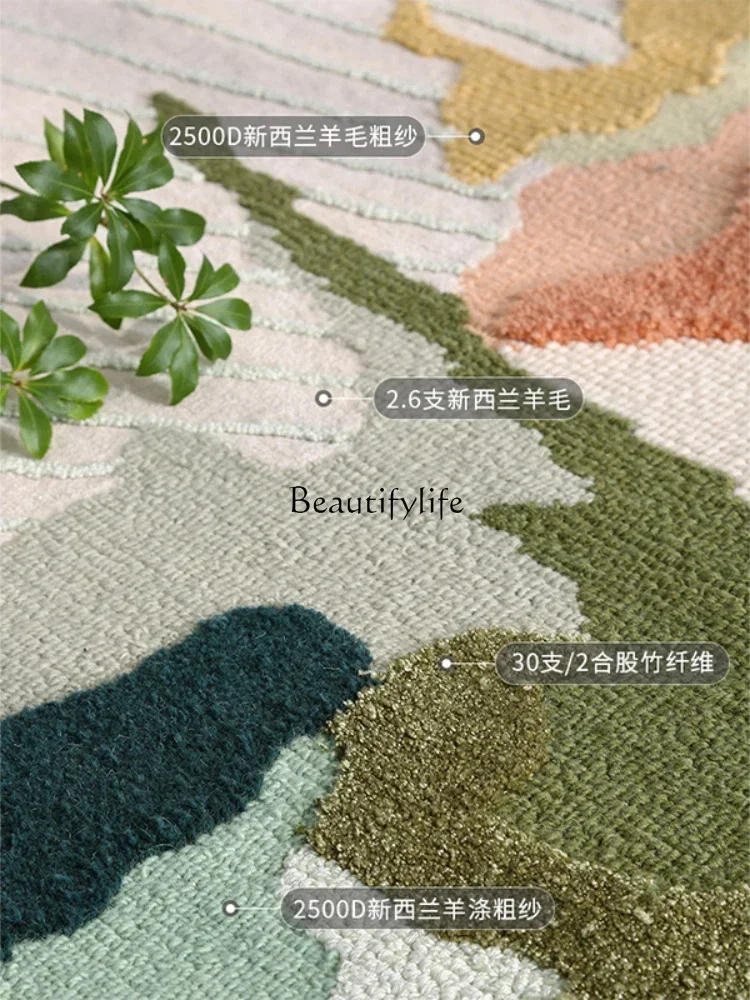01-*Handmade light luxury carpet modern wool round bedside blanket catkins pond
01-*Handmade light luxury carpet modern wool round bedside blanket catkins pond