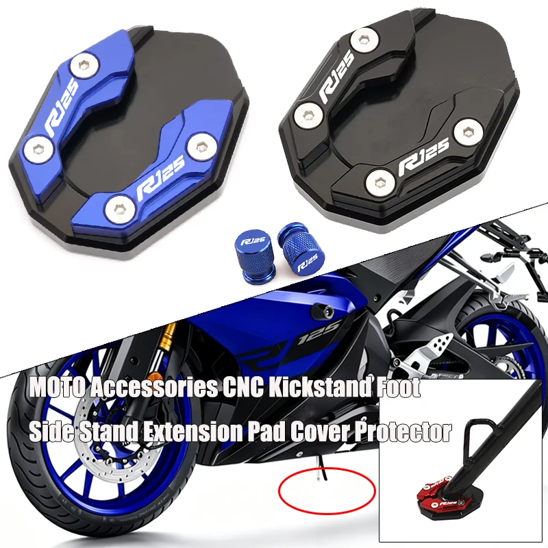 Motorcycle For YAMAHA YZF R125 R125M YZFR125 2017-2022 Valve CNC Kickstand Foot Side Stand Extension Pad Cover Protector
Motorcycle For YAMAHA YZF R125 R125M YZFR125 2017-2022 Valve CNC Kickstand Foot Side Stand Extension Pad Cover Protector