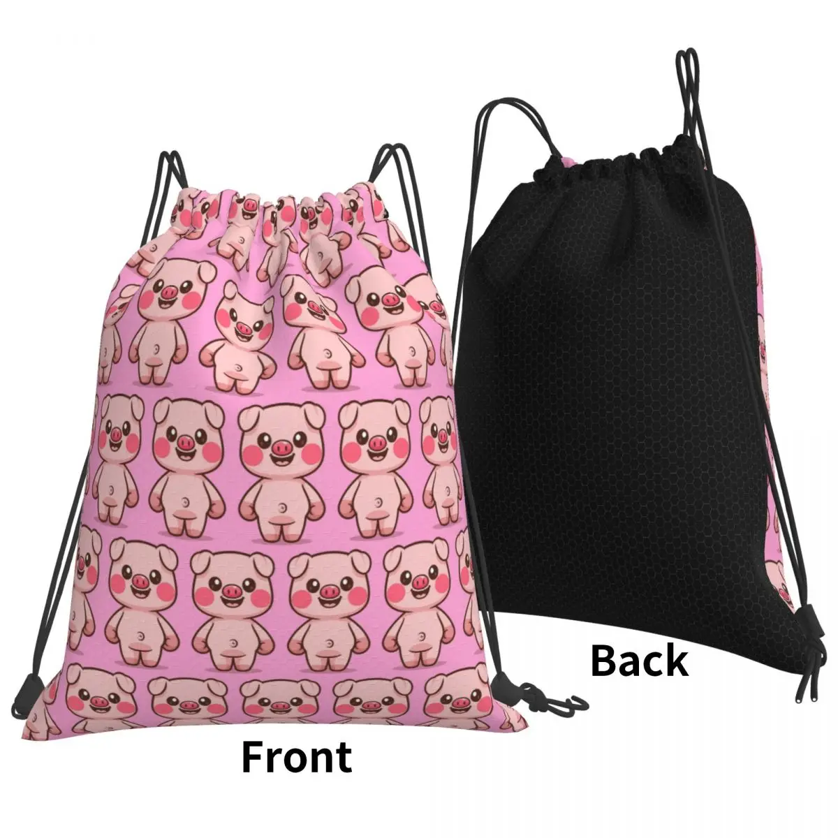 Piglet Pizzazz Cute Standing Pig Cartoon Backpacks Portable Drawstring Bags Sports Bag Book Bags for Man Woman Students
Piglet Pizzazz Cute Standing Pig Cartoon Backpacks Portable Drawstring Bags Sports Bag Book Bags for Man Woman Students